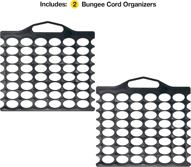 Wrap-It Storage Bungee Buddy by - Bungee Cord Holder (2-Pack) - Storage for Assorted Size Heavy Duty Bungee Cords or Straps with Hooks for Automotive and Garage Organization - Image 3